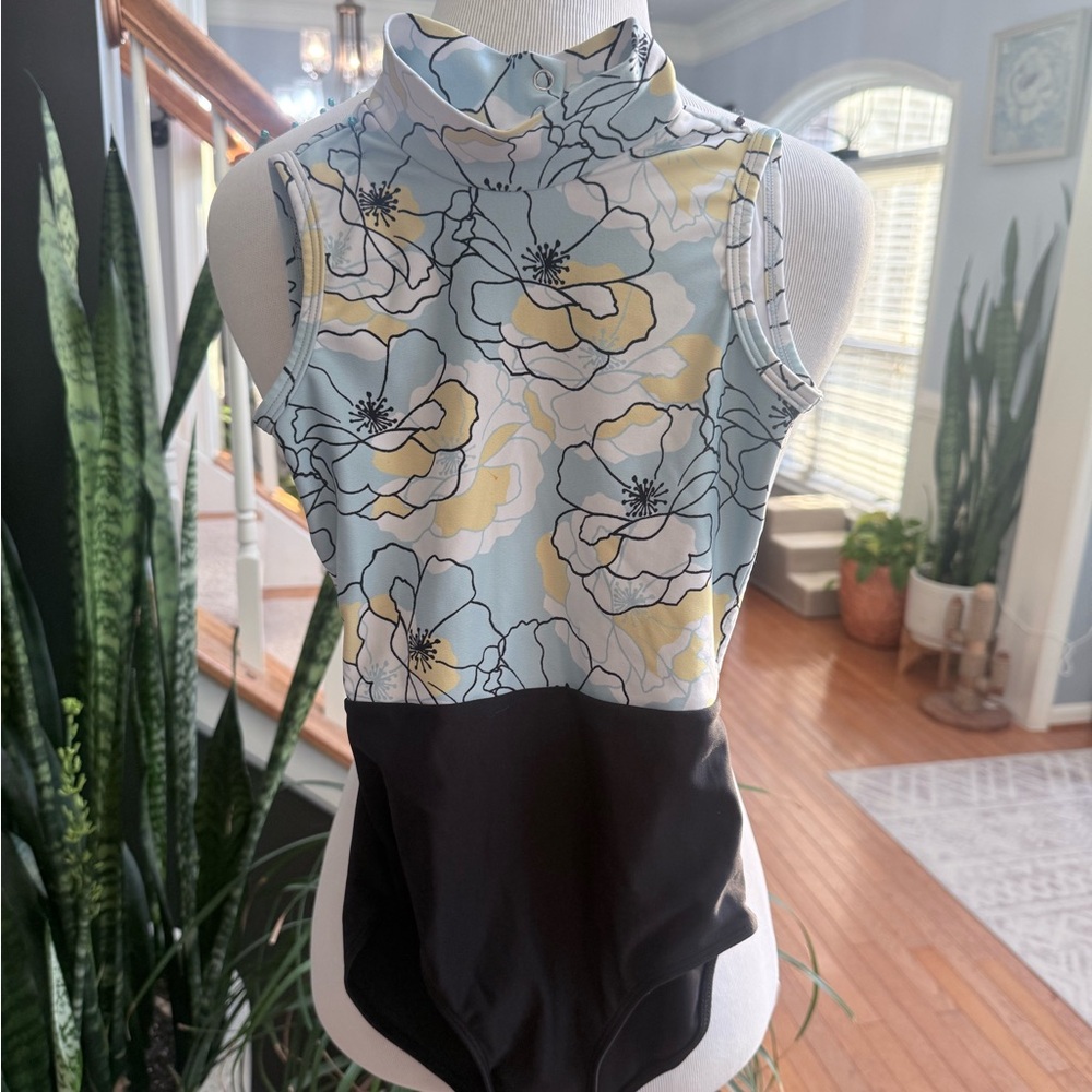 Floral Sleeveless Leotard